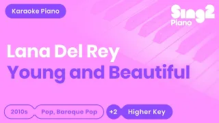 Lana Del Rey - Young And Beautiful (Higher Key) Piano Karaoke
