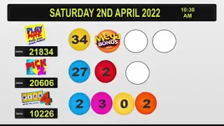 NLCB Draw Results Saturday 2nd April 2022