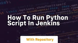 how to run python script in jenkins