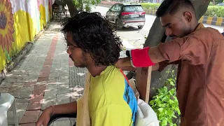 @ASMRstreets :Intense Head Massage With New Style By Young Street Barber.#asmr #shortsyoutube #viral