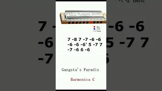 Gangsta's Paradise Diatonic harmonica lesson C