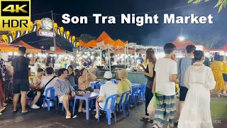 4K HDR | Walking Son Tra Night Market in Da Nang | Vietnam 2023 - With Captions