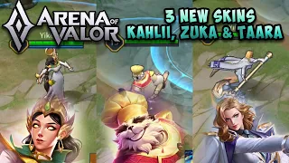 3 SKINS | KAHLII, ZUKA & TAARA (HEROIC SKINS - NO EFFECTS) | AOV | ROV | LiênQuânMobile | 傳說對決