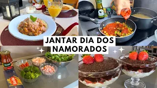 JANTAR DIA DOS NAMORADOS: macarrão delicioso & sobremesa fácil ✨ Cozinhamos juntos