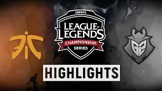 FNC vs. G2 - EU LCS Week 3 Day 1 Match Highlights (Summer 2018)