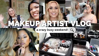 MAKEUP ARTIST VLOG: 2 weddings, rehearsal makeup, kit restock + wedding prep