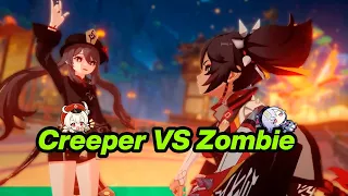 Parodia del rap de HuTao - Creeper vs Zombie