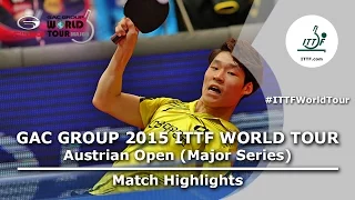 Austrian Open 2015 Highlights: OVTCHAROV Dimitrij vs JANG Woojin (1/2)