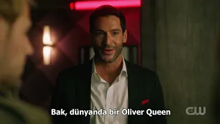 Constantine & Lucifer Oliver İçin Anlaşma Yapıyor - Crisis on Infinite Earths The Flash 6x9