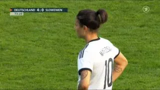Frauenfussball WM Qualifikation  Deutschland    Slowenien 2  Halbzeit
