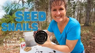 Ditch the Trays! Seed Snail Growing Method: Seed Starting with Less Waste, Less Space, Less Compost!