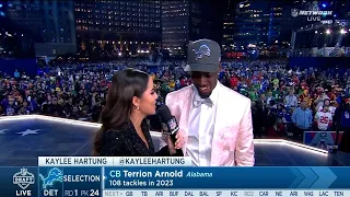 Lions select Terrion Arnold  No.24 in 2024 NFL Draft