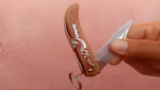 الطريقة الصحيحة لفتح سكين الجيب okapi , Open okapi pocket knife