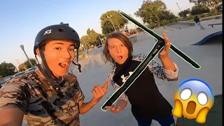 GIVING AWAY SCOOTER PARTS AT THE SKATEPARK!