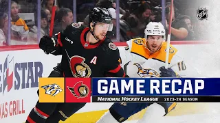 Predators @ Senators 1/29 | NHL Highlights 2024