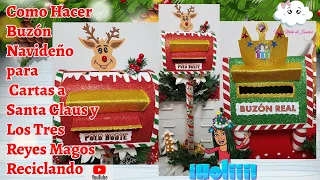 🎅Como Hacer Buzón Navideño a Santa Claus y Los 3 Reyes Magos🤴 con Materiales de Reciclaje DIY