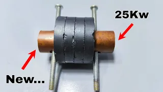 I turn 4 permanent magnet into a 210v Free Energy Generator use Copper pipe