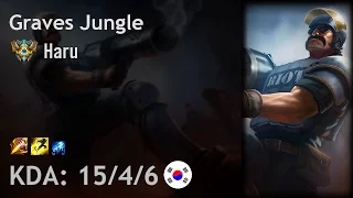 Graves Jungle vs Kha'Zix - Haru - KR Challenger Patch 7.5