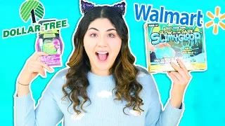 $1 SLIME KIT VS $5 SLIME KIT | comparing dollar tree slime kit with walmart | Slimeatory #239