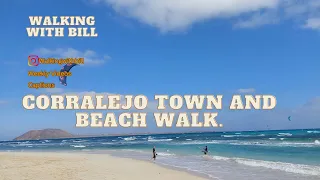 Carralejo Town and beach walk Fuerteventura with Captions