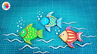 Fish with play doh/ Clay fish tutorial/ 2D Fish with easy steps/ Clay modeling for beginners.