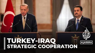 Turkey’s Erdogan meets Iraq PM for talks on water, security and trade