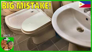 FOREIGNER BUILDING A CHEAP HOUSE IN THE PHILIPPINES - BATHROOM MISTAKE - THE GARCIA FAMILY