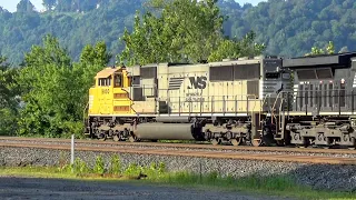 NS 1800 (missing one of its number boards!) leads Eastbound Intermodal thru Edgeworth, PA - 8/5/2019