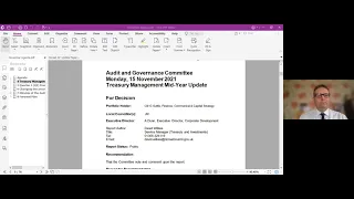 Recording of Dorset Council's Audit and Governance Committee on 15 November 2021