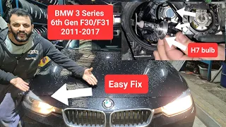 how to change main dipped bulb on BMW 3 Series f30 f31 #headlight