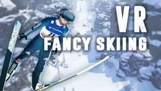 Fancy Skiing VR: Ski down a slope and avoid obstacles in virtual reality with the HTC Vive