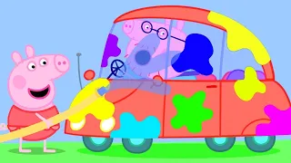 Wash the Car with Peppa Pig | Family Kids Cartoon