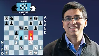 Anand's World Championship Prep Blows Nepo Off The Board In 17 Moves | Online Nations Cup