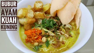 RESEP BUBUR AYAM KUAH KUNING ENAK BANGET RESEP TURUN TEMURUN | REVIEW WAJAN BARU