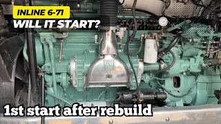 Finishing the rebuild on the detroit diesel 6-71 First start