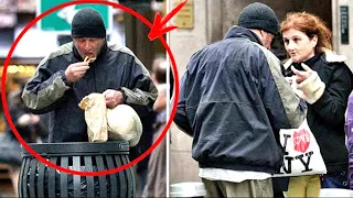 Woman gave food to a homeless person, not knowing who he really was! The whole WORLD knows him