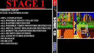 Sonic CD [Japan] (Sega Mega CD) - (Stage 1 - Palmtree Panic | 100% Completion)