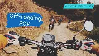 Off-roading (Gravels) POV | Honda CB 350 RS (H'ness) | 4k Horizon lock with GoPro Hero 11