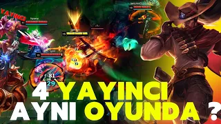 4 YAYINCI AYNI OYUNA DENK GELDİ HARD YASUO GAMEPLAY !