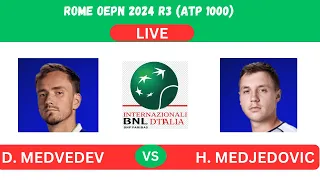 D. MEDVEDEV vs H. MEDJEDOVIC  -ROME OPEN 2024 R3 (ATP 1000)-LIVE-PLAY-BY-PLAY-LIVESTREAM-TENNIS TALK