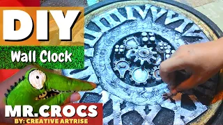 HOW TO MAKE WALL CLOCK FROM BUCKET LID/ DIY Wall Clock Making