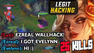 LEGAL WALLHACK IN LEAGUE OF LEGENDS (EVELYNN SUPPORT 25 KILLS) with @Godzu