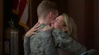 Airman surprises teacher mom during Long Island school assembly