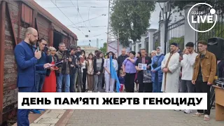 На залізничному вокзалі в Одесі відтворили сцену депортації кримськотатарського народу | Odesa.LIVE