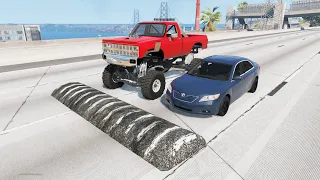 car vs speed bump : BeamNG drive #7