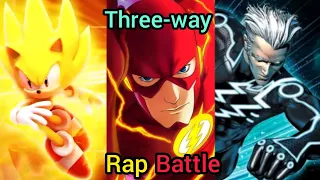 Sonic vs Flash vs Quicksilver (Three-way rap battle + Extended & Remastered)