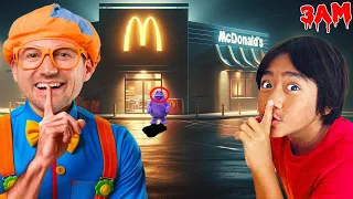 Don't Make Noise with Blippi and Ryan's World at Haunted McDonalds 3AM!