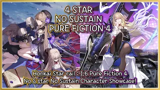 [HSR] : 1.6 Pure Fiction 4 - No 5 STAR No Sustain | Herta & Serval 3* Clear Ft. 40K first half run!