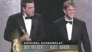 Ben Affleck and Matt Damon Win Best Original Screenplay for "Good Will Hunting" | 70th Oscars (1997)