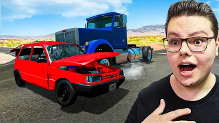 JOGO COM FÍSICA DE BATIDAS REALISTAS! TENTANDO FUGIR DE TODOS NO BEAMNG DRIVE